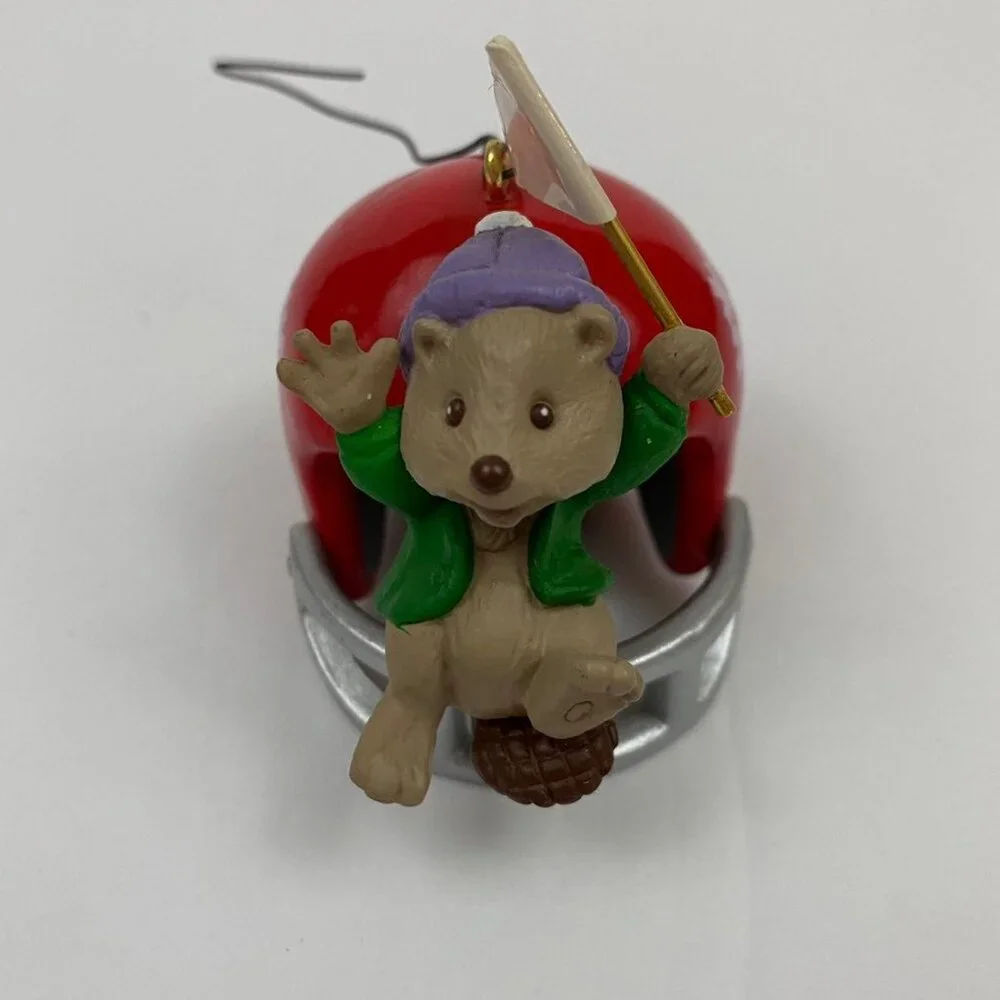 Hallmark Faithful Fan Ornament Vtg Vintage Christmas Tree Ornament Football 90s